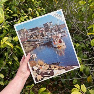 VINTAGE 70s 🌈 OGUNQUIT MAINE PERKINS COVE JIGSAW PUZZLE . NEW ENGLAND . LGBTQ